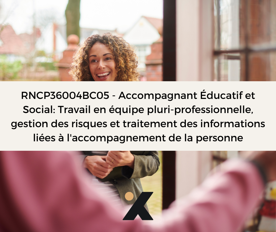 Support de Formation RNCP36004BC05 - Accompagnant Éducatif et Social: Travail en Équipe Pluri-professionnelle, Gestion des Risques et Traitement des Informations liées à l'Accompagnement de la Personne